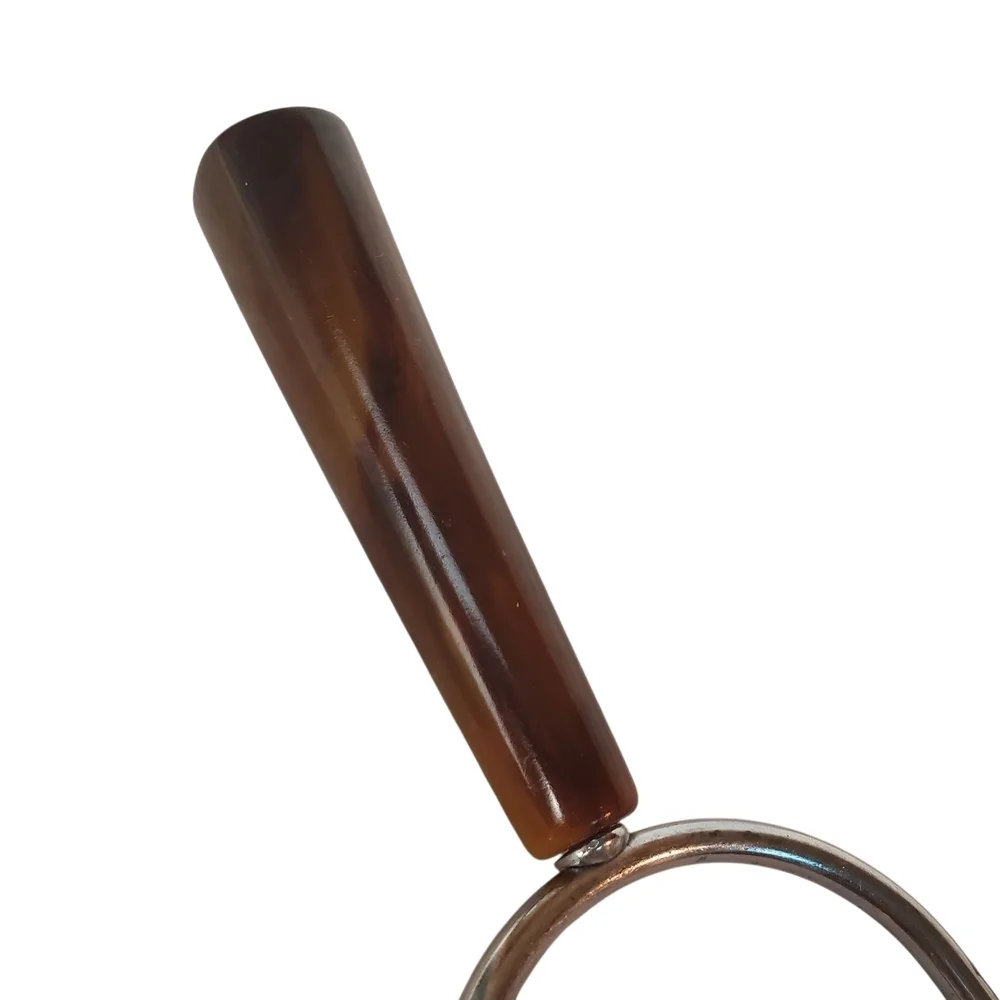 Vntg Bakelite Tortoise Handle and Stainless Steel Carving Fork.